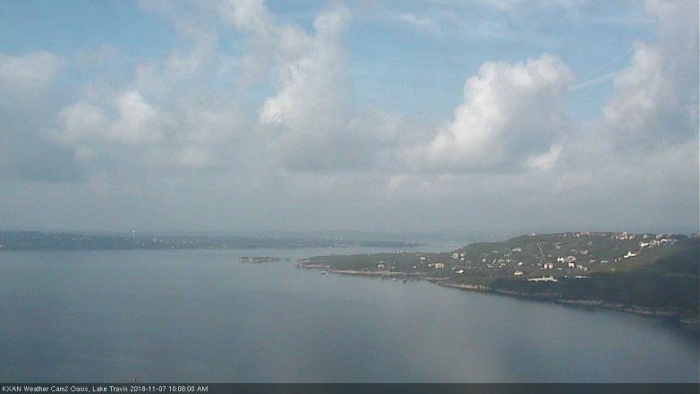 Lake Travis webcam, November 7, 2018 9:10 AM CT