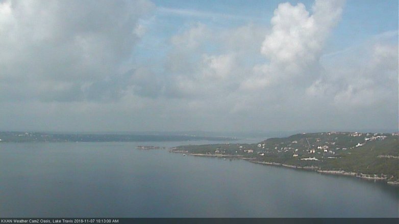 Lake Travis webcam, November 7, 2018 9:15 AM CT