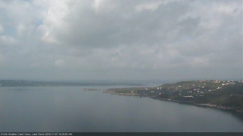 Lake Travis webcam, November 7, 2018 9:30 AM CT