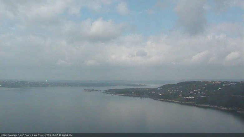 Lake Travis webcam, November 7, 2018 9:45 AM CT