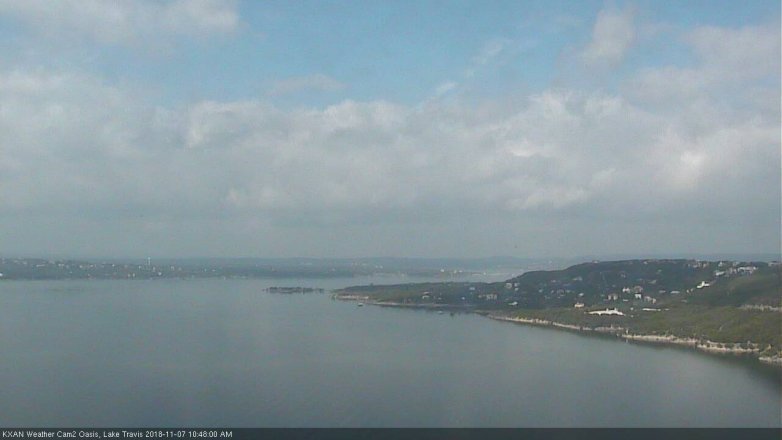 Lake Travis webcam, November 7, 2018 9:50 AM CT
