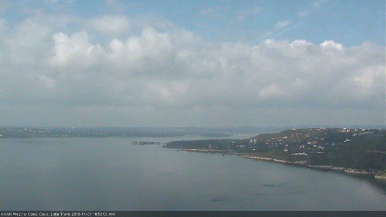 Lake Travis webcam, November 7, 2018 9:55 AM CT