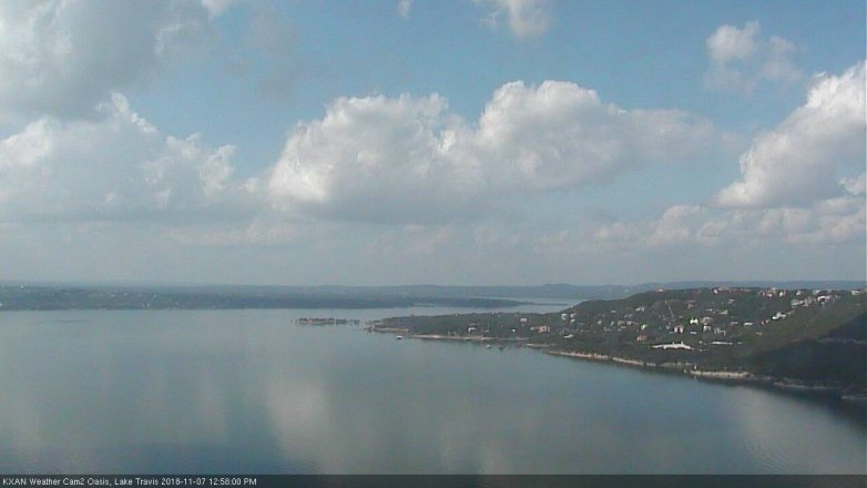 Lake Travis webcam, November 7, 2018 12:00 PM CT