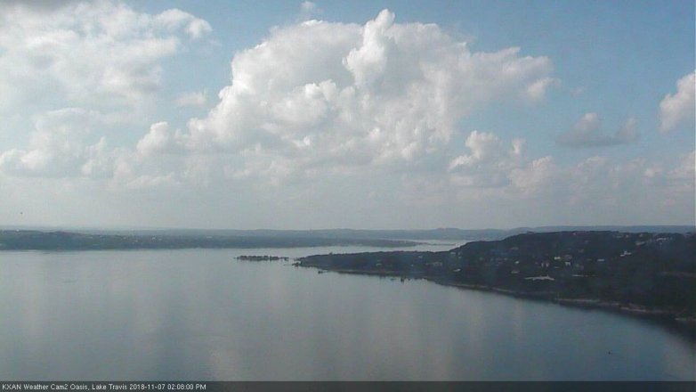 Lake Travis webcam, November 7, 2018 1:10 PM CT