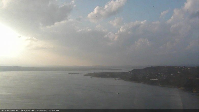 Lake Travis webcam, November 7, 2018 3:45 PM CT