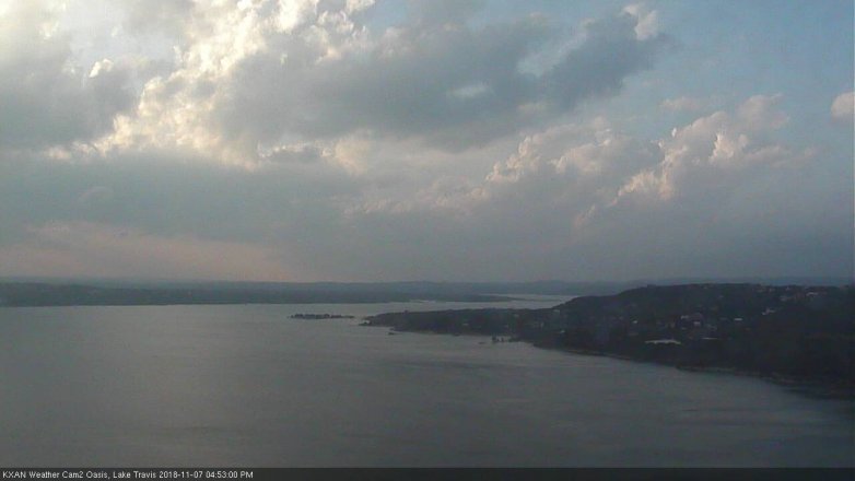 Lake Travis webcam, November 7, 2018 3:55 PM CT