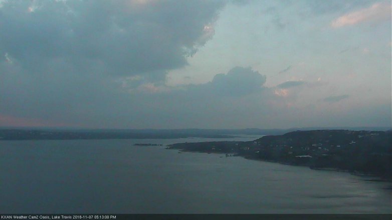 Lake Travis webcam, November 7, 2018 4:15 PM CT