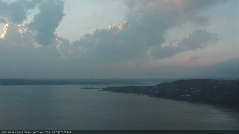 Lake Travis webcam, November 7, 2018 4:25 PM CT