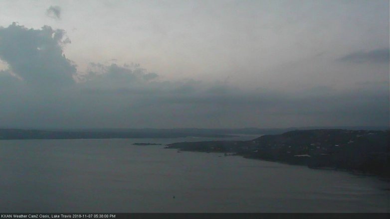 Lake Travis webcam, November 7, 2018 4:40 PM CT