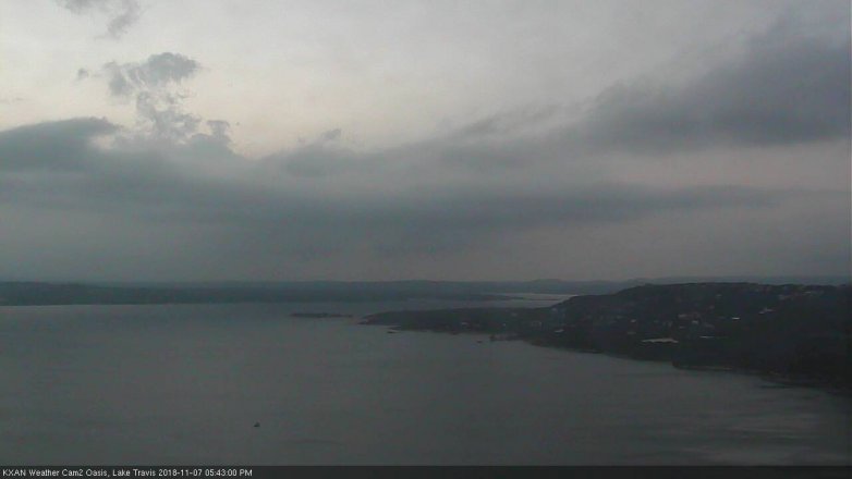 Lake Travis webcam, November 7, 2018 4:45 PM CT