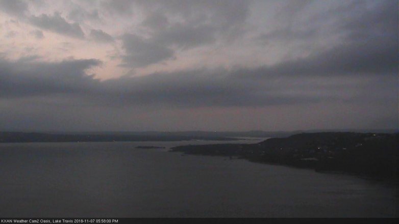 Lake Travis webcam, November 7, 2018 5:00 PM CT