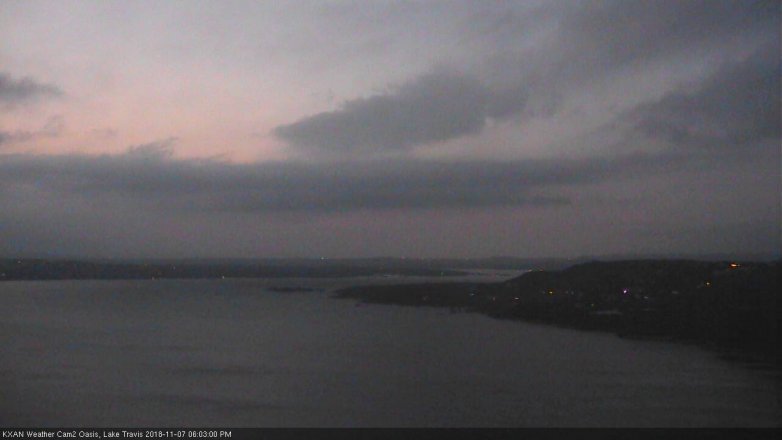 Lake Travis webcam, November 7, 2018 5:05 PM CT