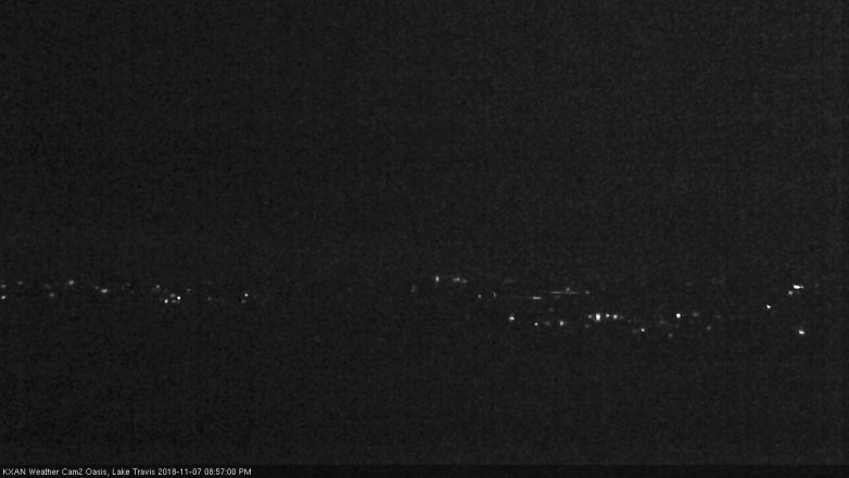 Lake Travis webcam, November 7, 2018 8:00 PM CT