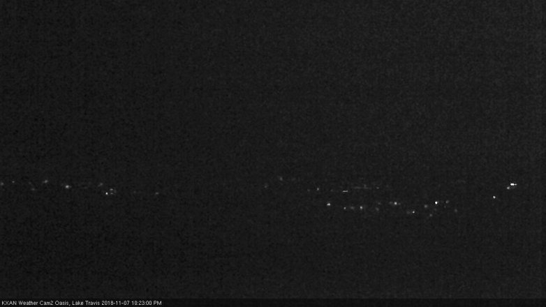 Lake Travis webcam, November 7, 2018 9:25 PM CT