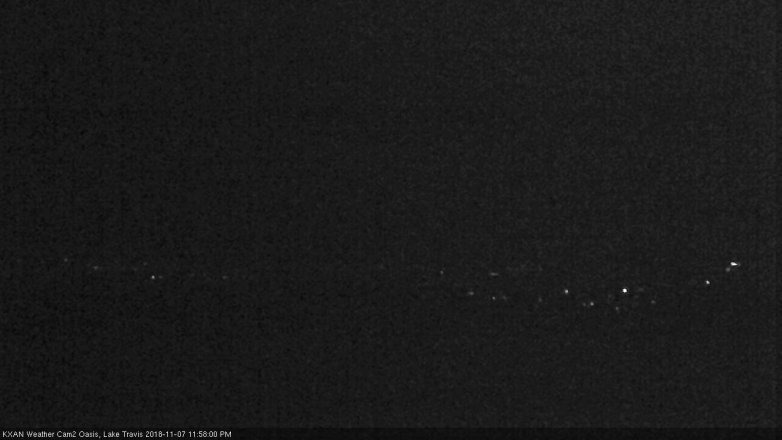 Lake Travis webcam, November 7, 2018 11:00 PM CT