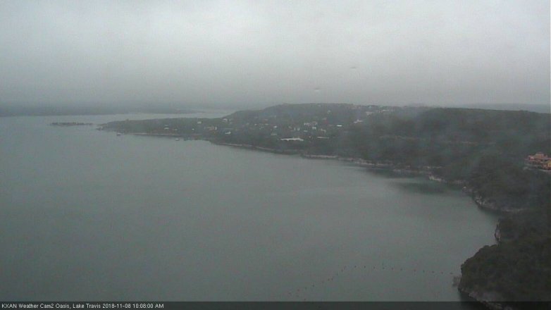 Lake Travis webcam, November 8, 2018 9:10 AM CT