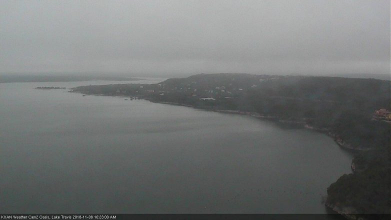 Lake Travis webcam, November 8, 2018 9:25 AM CT