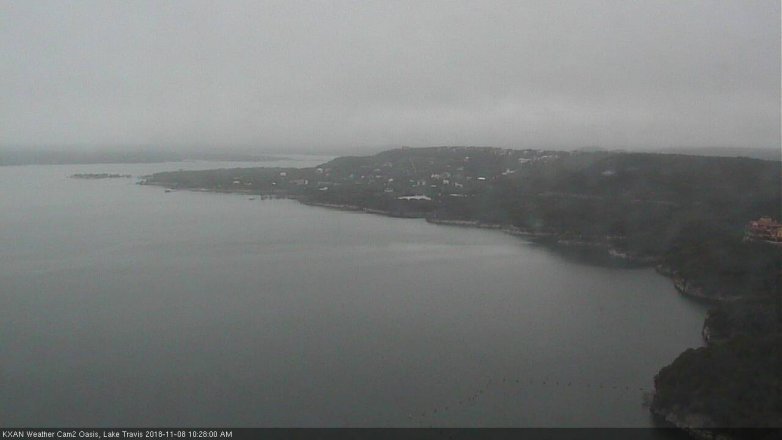 Lake Travis webcam, November 8, 2018 9:30 AM CT