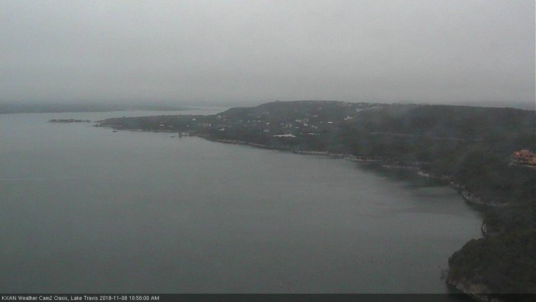 Lake Travis webcam, November 8, 2018 10:00 AM CT