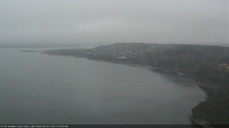Lake Travis webcam, November 8, 2018 10:30 AM CT