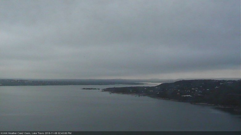 Lake Travis webcam, November 8, 2018 1:45 PM CT