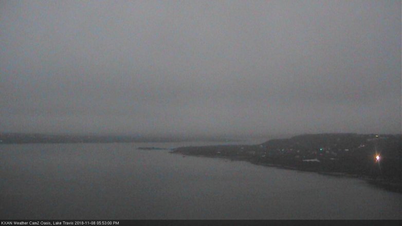 Lake Travis webcam, November 8, 2018 4:55 PM CT