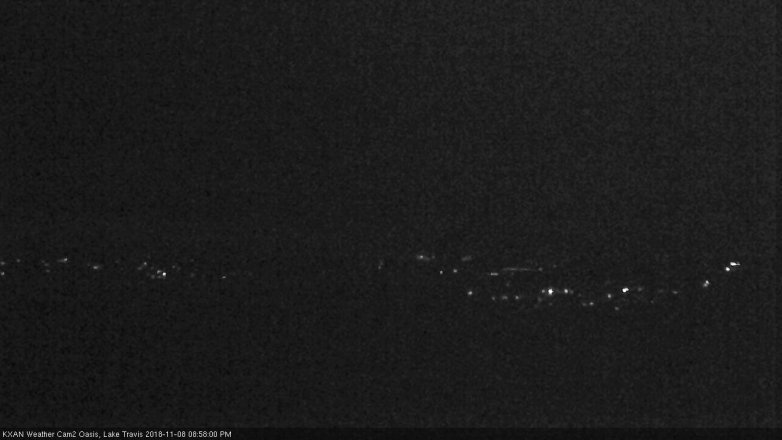 Lake Travis webcam, November 8, 2018 8:00 PM CT