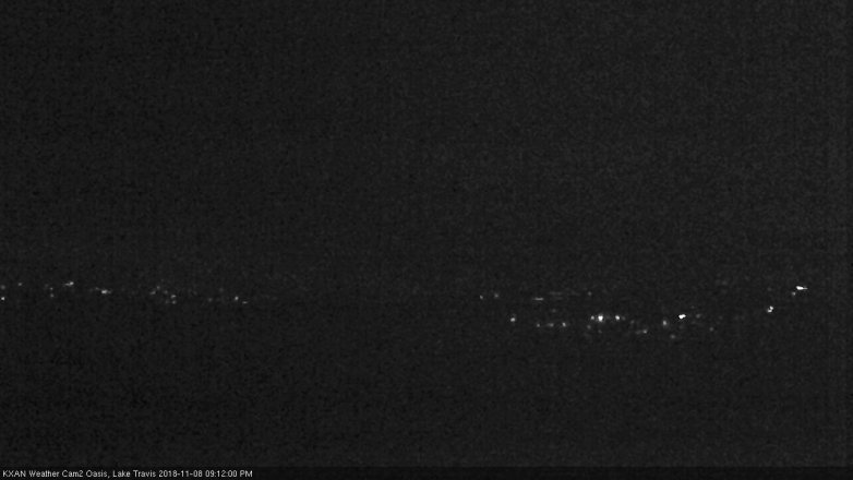Lake Travis webcam, November 8, 2018 8:15 PM CT