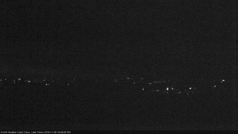 Lake Travis webcam, November 8, 2018 9:50 PM CT