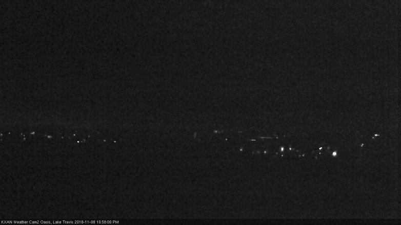 Lake Travis webcam, November 8, 2018 10:00 PM CT