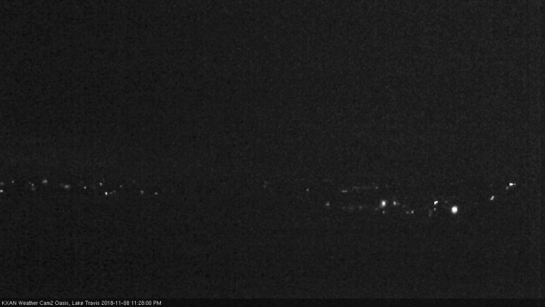 Lake Travis webcam, November 8, 2018 10:30 PM CT