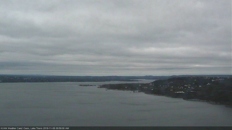 Lake Travis webcam, November 9, 2018 9:00 AM CT