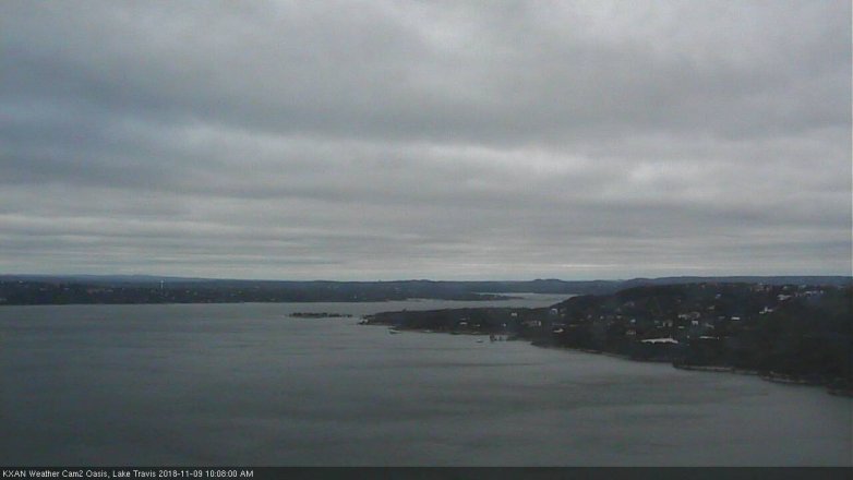 Lake Travis webcam, November 9, 2018 9:10 AM CT