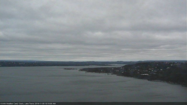 Lake Travis webcam, November 9, 2018 9:20 AM CT