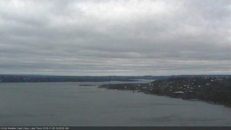 Lake Travis webcam, November 9, 2018 9:30 AM CT