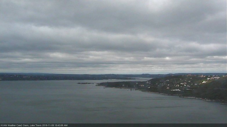 Lake Travis webcam, November 9, 2018 9:45 AM CT