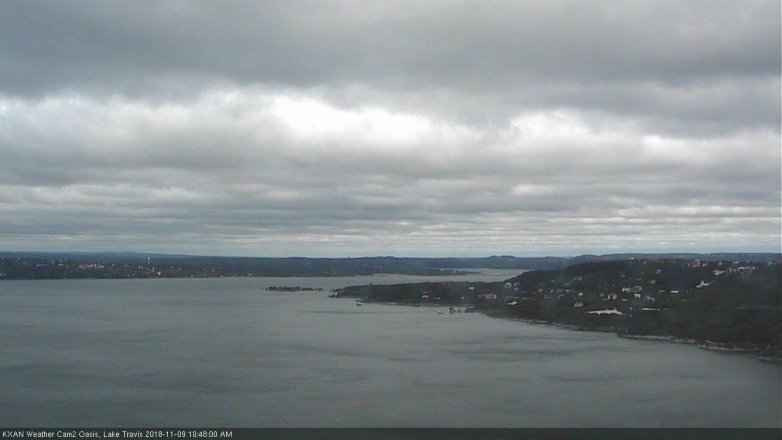 Lake Travis webcam, November 9, 2018 9:50 AM CT