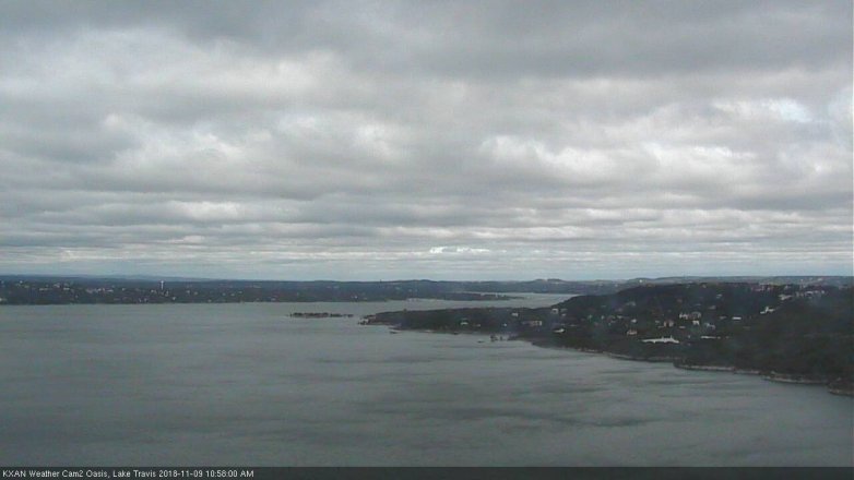 Lake Travis webcam, November 9, 2018 10:00 AM CT