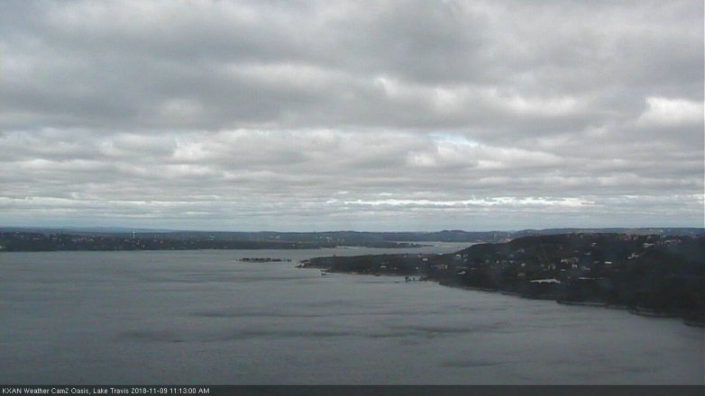 Lake Travis webcam, November 9, 2018 10:15 AM CT