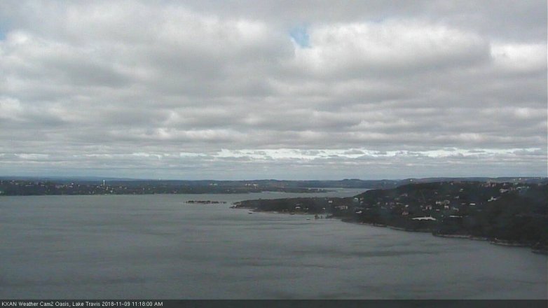 Lake Travis webcam, November 9, 2018 10:20 AM CT