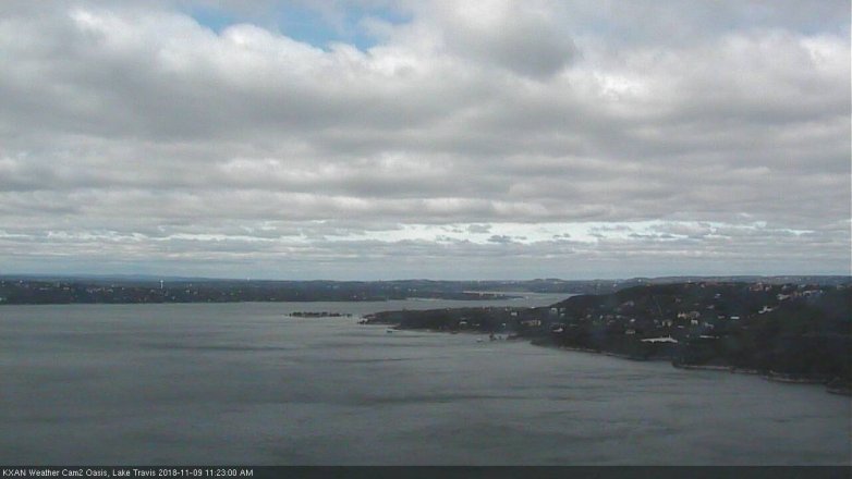 Lake Travis webcam, November 9, 2018 10:25 AM CT