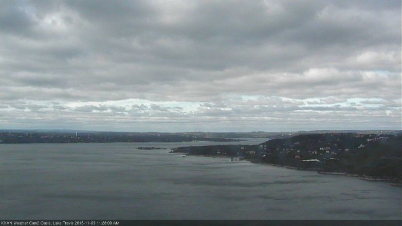 Lake Travis webcam, November 9, 2018 10:30 AM CT