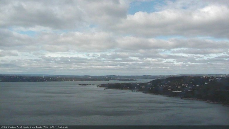 Lake Travis webcam, November 9, 2018 10:35 AM CT
