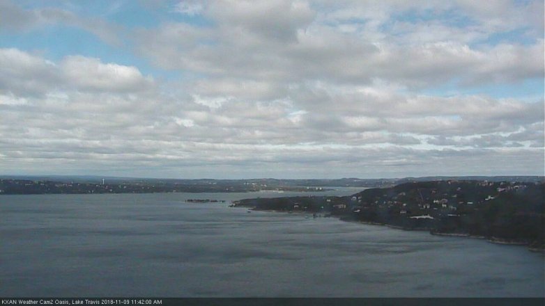 Lake Travis webcam, November 9, 2018 10:45 AM CT