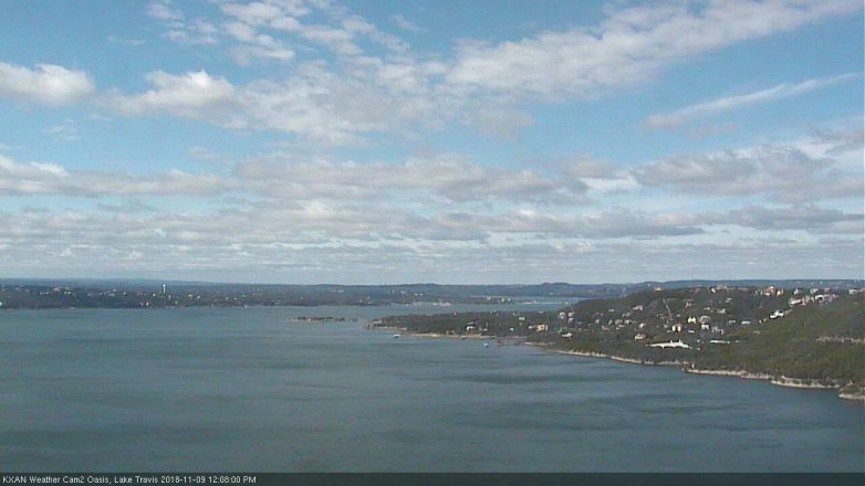 Lake Travis webcam, November 9, 2018 11:10 AM CT
