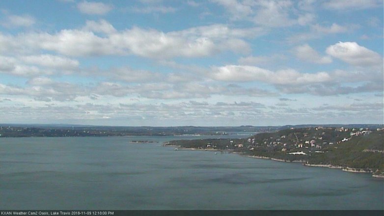 Lake Travis webcam, November 9, 2018 11:20 AM CT