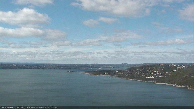 Lake Travis webcam, November 9, 2018 11:25 AM CT