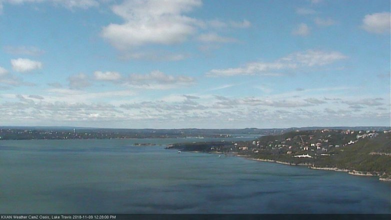 Lake Travis webcam, November 9, 2018 11:30 AM CT