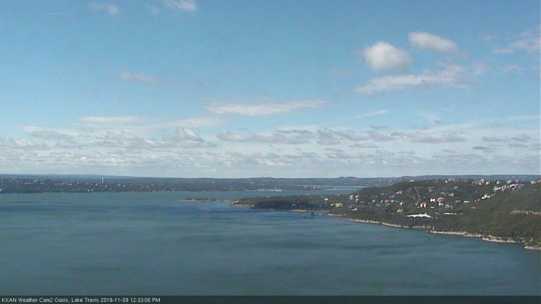 Lake Travis webcam, November 9, 2018 11:35 AM CT