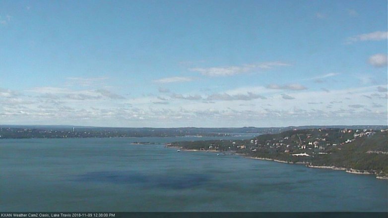 Lake Travis webcam, November 9, 2018 11:40 AM CT